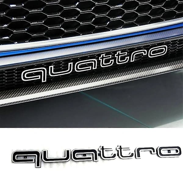 Kult Quattro-logoemblem Bildekal Frontgrill Nedre trim for Aud-i A6 A7