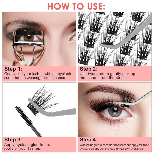 IC 40P Yksittäiset Ripset Set Luonnollinen Look Volyymi Lash Ext