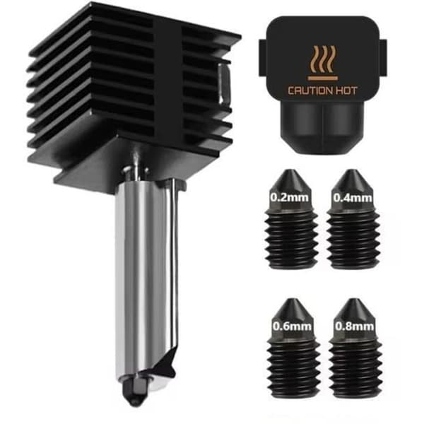 Bambu Lab A1/A1 Mini Hotend Kit med 0.2 0.4 0.6 0.8mm Högflödesstålmunstycken 3D-skrivare Reservdelar