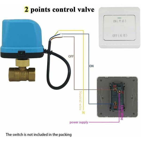 Tigrezy 2-veis motorisert ventil DN15