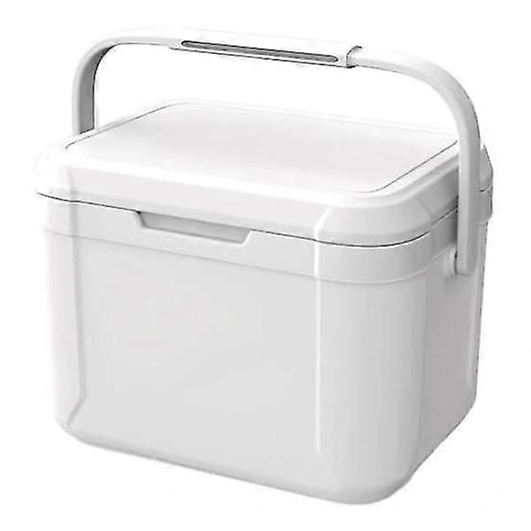 5L Campingkylbox Isolerad Bärbar Polyuretan Lunchlåda Med Handtag för Utomhuscamping Vit white