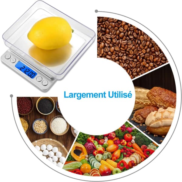 IC Precisionsköksskala, 500 g/0,01 g fickvåg med hög precision