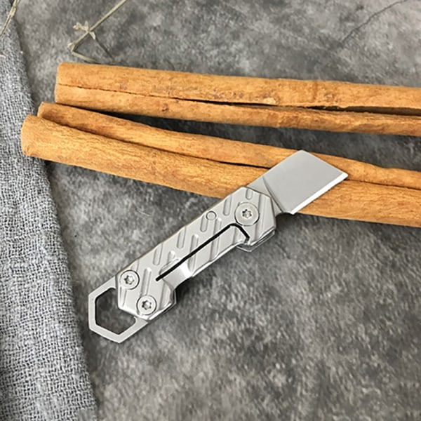 IC Mini Pocket Fällbar Nyckelring Knivar Utomhus Bärbar Verktyg Fing