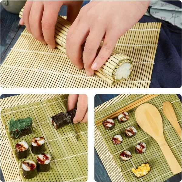 IC Sushi-valmistussarja Bamboo Sushi Mat Allt i ett vitt