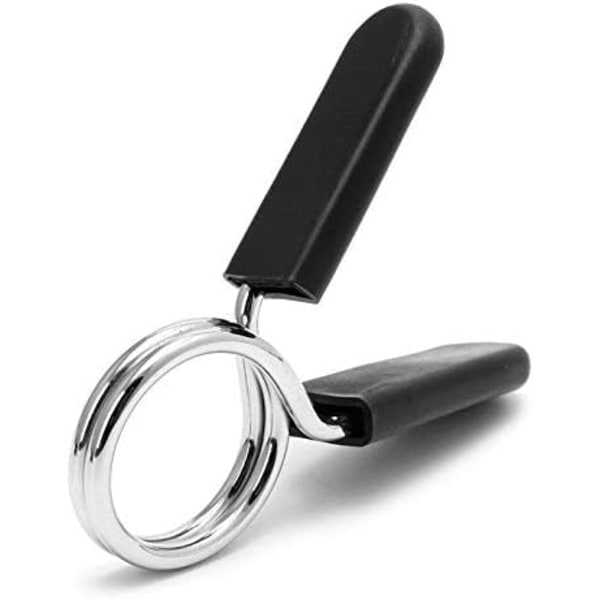 IC Fjederspændeklemmer, 1 tomme (25 mm) til glatte håndvægtshåndtag eller standard vægtløftningsstænger (pakke med 4)