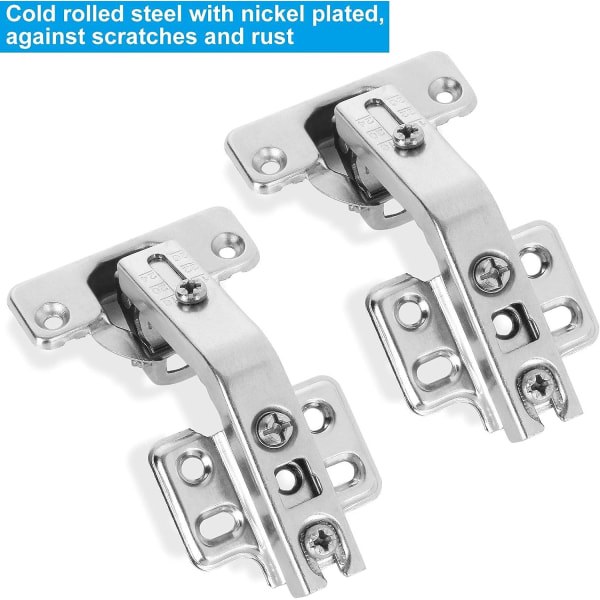 IC 6-pack Lazy Susan Skåpgångjärn Hörnskåpsgångjärn Självstängande 135 graders Lazy Susan Doldt Gångjärn Köksskåpsdörr Ramlös/Ansiktsram