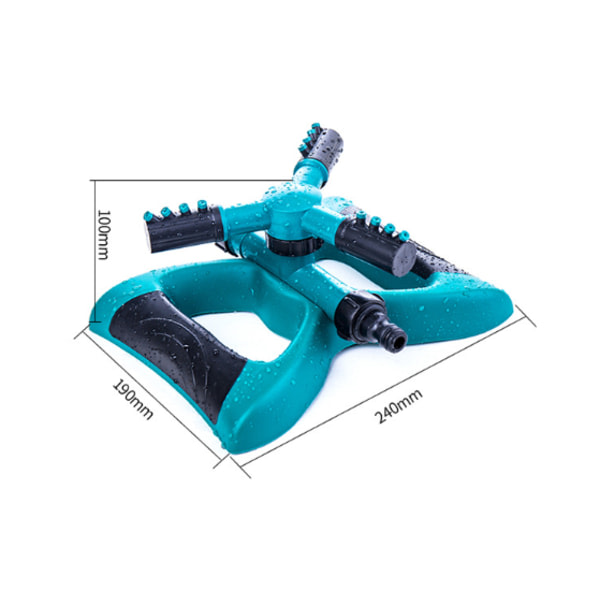 IC Gräsmattsprinkler trädgårdssprinkler grönsaksträdgårdsbevattning 4 360 graders justerbar automatisk rotation 6-punkts jordbrukstandemsprinkler,