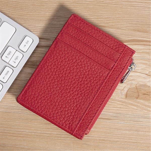Practical Bus Card Holder Wallet for Men and Women with Multiple Card Slots Red Red Red
