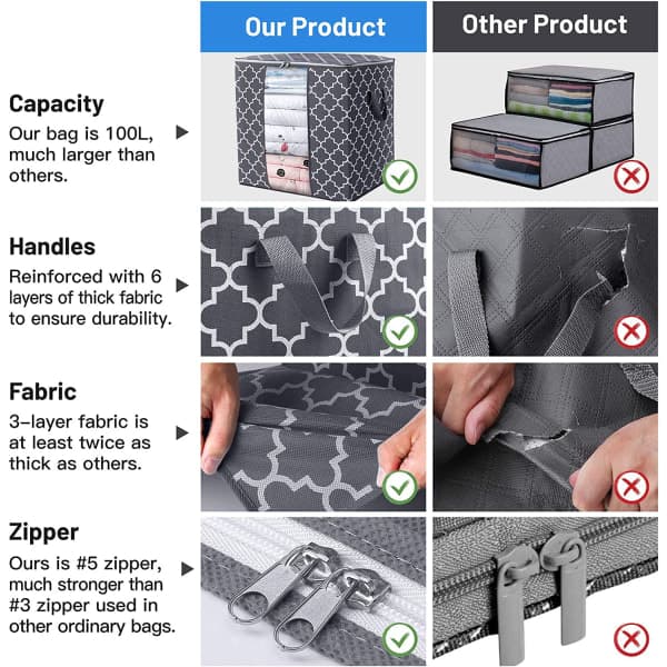 Organizer [3-pack/100L] Stor filtförvaring