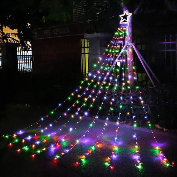 IC juledekoration Udendørs Star String Lights, 16.4Ft plastik-flerfarvet