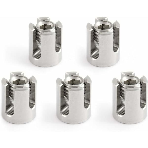 Pakke med 5 rustfri stålkabelklemmer (A4) - Til 2 mm kabel - M8 (til 2 mm kabel)