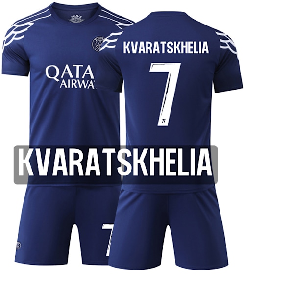 -25 nya sportdräkter 10 Dembele klubb fotbollskläder Nr 30 Messi Paris tre bortamatcher Sanke No.7 #3XL