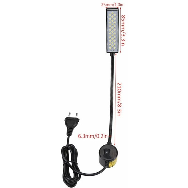 IC LED-lampe for industriell symaskin Fleksibel slange