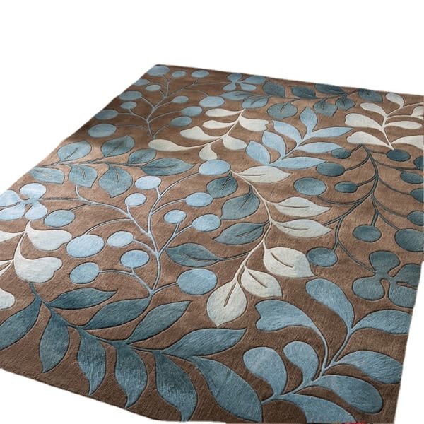 IC Nordic Abstract Floral Art Matta, halkfri golvmatta för vardagsrummet, moderiktig köksmatta, golvmatta (brun, 80*120),