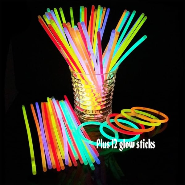 3ST Candy Glow Sticks Spinning Light Up Lollipop Baguette filet