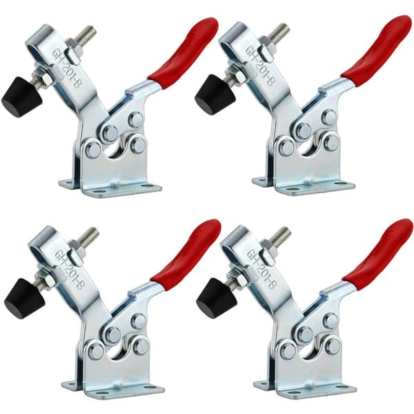 4 stk. Toggle Clamp Horisontal Toggle Clamp GH-201-B Horisontal Håndtagsklemme Hurtigudløser Toggle Clamp