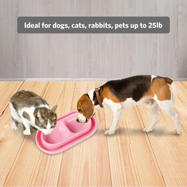 IG Katt Hund Djurmatskål Mat Vattenskålar Skål för små pink