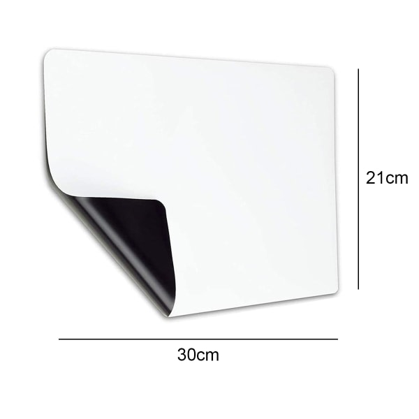 IC Magnetic Dry Erase Whiteboard-ark, White Board for kjøleskap, 12*8 tommer