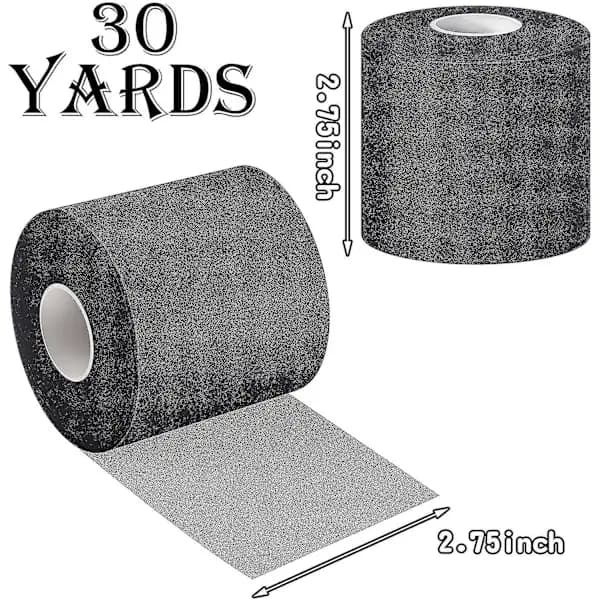 3-pak Atletisk Underwrap til Sport 7 cm X 27,4 meter Sort black