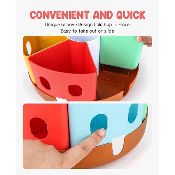 Rotating Pen Holder Desk Organizer - Desk Organizer and Storage for Kids