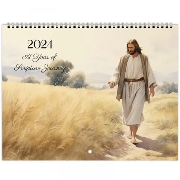 2024 Jesus Kalender, Väggkonstkalender tryckt på premiumarkivpapper