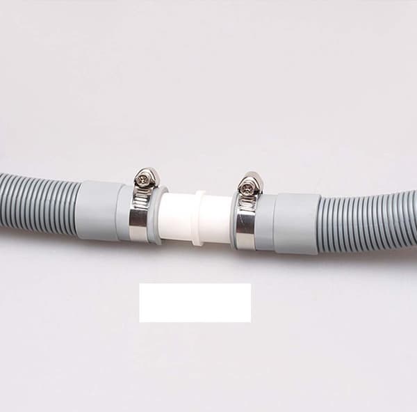 Forlængelse til afløbsslange til vaskemaskine, universal, 2 meter, med adapter og klemmer