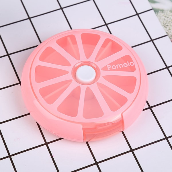 IC Ugentlig Roterende Pilleboks Case Splitter Pille 7 Dage P Rosa