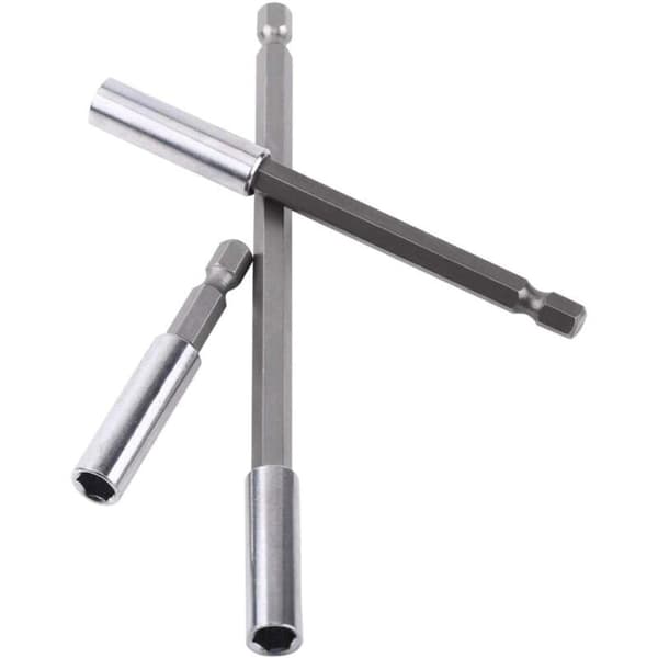3 stk. 1/4\" Skaft Magnetisk Bitsholder Forlengelse Elektrisk Drill Skrutrekker Forlengelse for Elektrisk Drill..DEBUNS