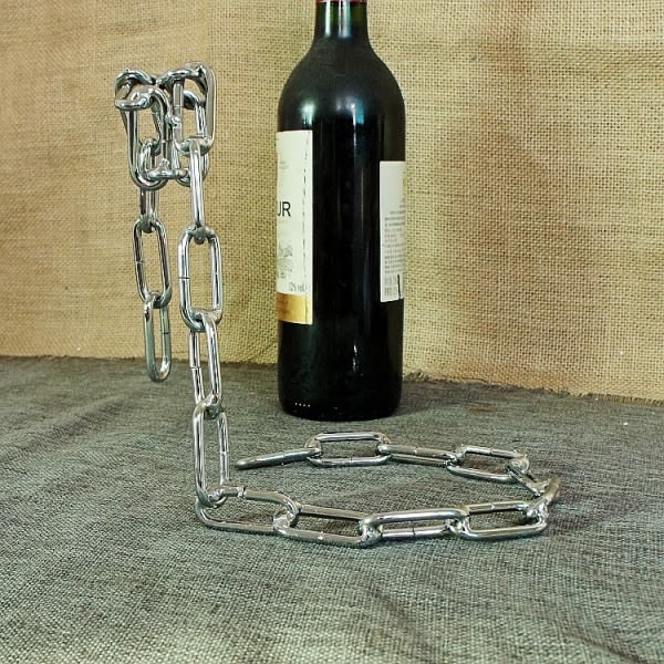 Modern Creative Metal Magic Chain Vinflaskhållare Dekorativ W