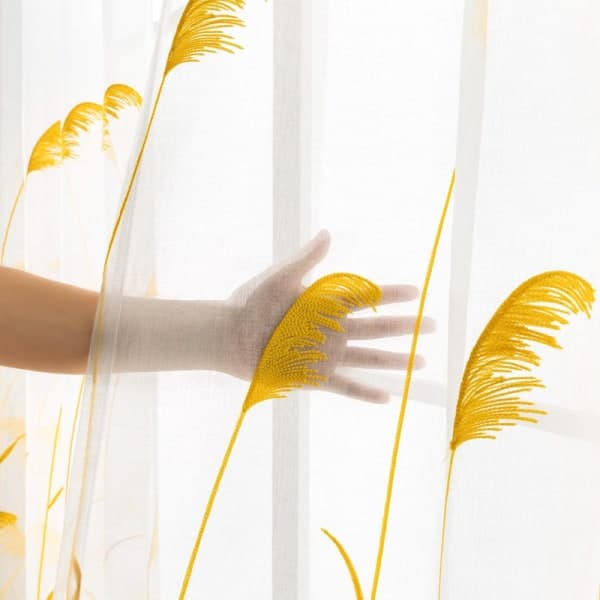 IC Transparent Stue Soveværelse Gardin Broderi