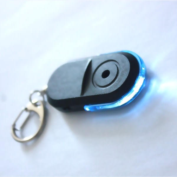 Røstaktivert LED-nyckelsøkare med 2 st nøkkel mot tapt enhet blå+grønn IC