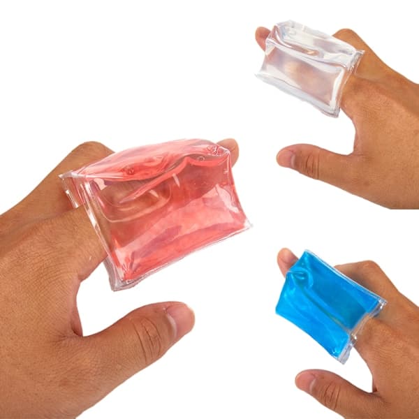 IC Finger Ice Pack Hævelse Smertelindring Kold Gel Finger Wrap til A Pink 5CM