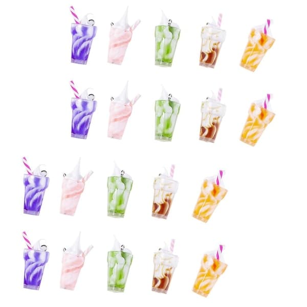 20 stk Glass Ørepynt Berlocker Boba Berlocker For Ørepynt IC