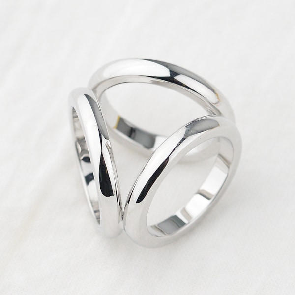 2st Dammode Tre Ringar Scarf Ring Scarf Spänne Siden