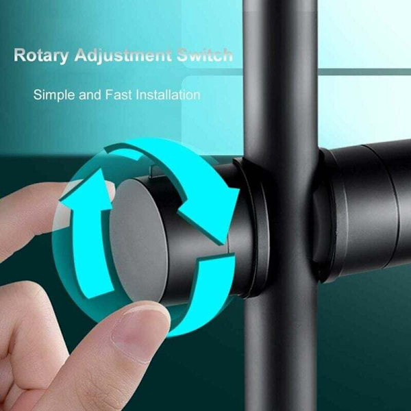 Bruseholder Universal Sort Holder til 18-25mm Stang ABS Tyk Opgraderet Version Mat Sort