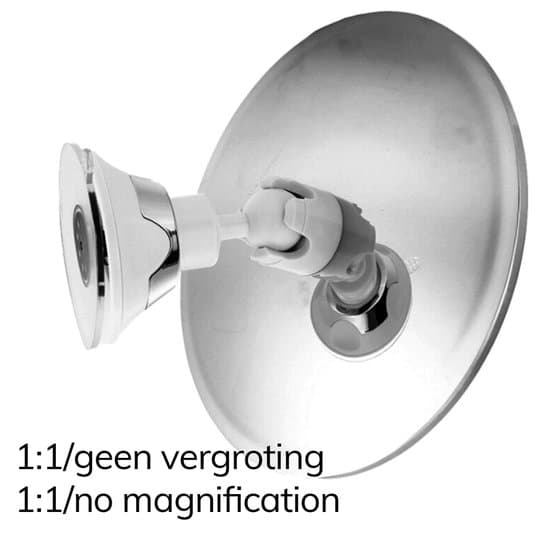 Immfri duschspegel för rakning med sugpropp, 360° roterbar imfri badrumsspegel 5,7 tum, kromsilver