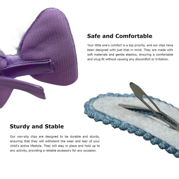IC Blå och lila 17-pack söta håraccessoarer för flickor - hårklämmor för toddler , hårspännen och rosetter, Alligatorfodrad Snap