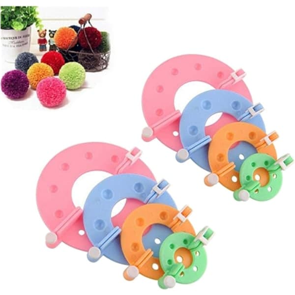 IC Pom Pom Maker 8 kpl Fluff Ball Weaver Nål Pompom Maker