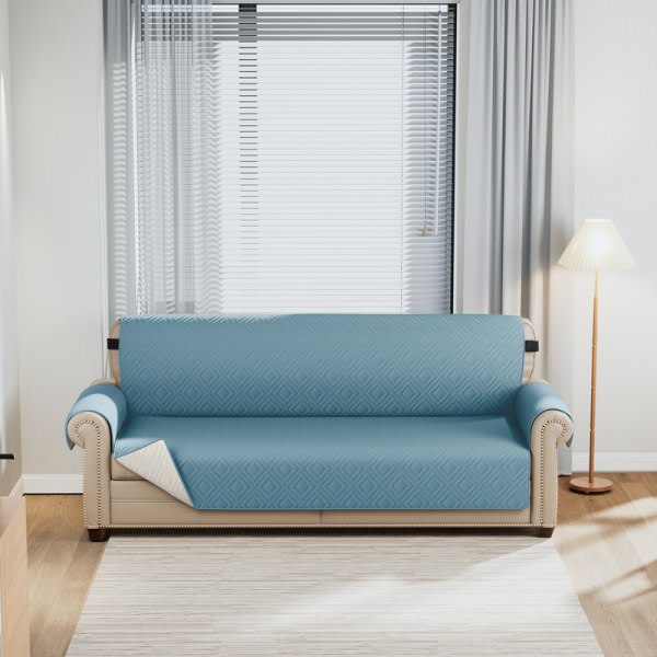 IC Vandtæt og skridsikker sofaovertræk med elastiske bånd Vaskbart sofaovertræk Blå Small Recliner Sofa Cover