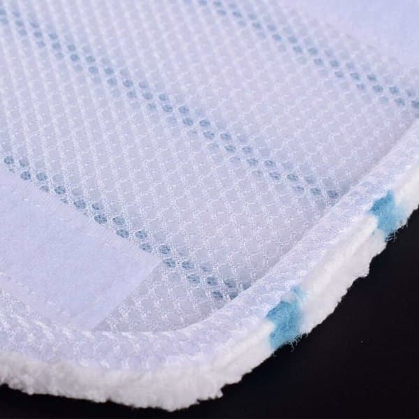 Mikrofiber dampmoppepuder til Black + Decker, genanvendelige tykke absorberende rengøringsklude til hårde gulve, 3-pak hvid blå