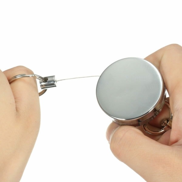 Nyckelholdare med jojo-funksjon, Karbinhake sølv IC