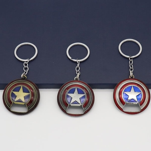 Captain America Shield Nyckelring Flasköppnare Captain America's Flasköppnare Nyckelring (1 sticke, brons) IC