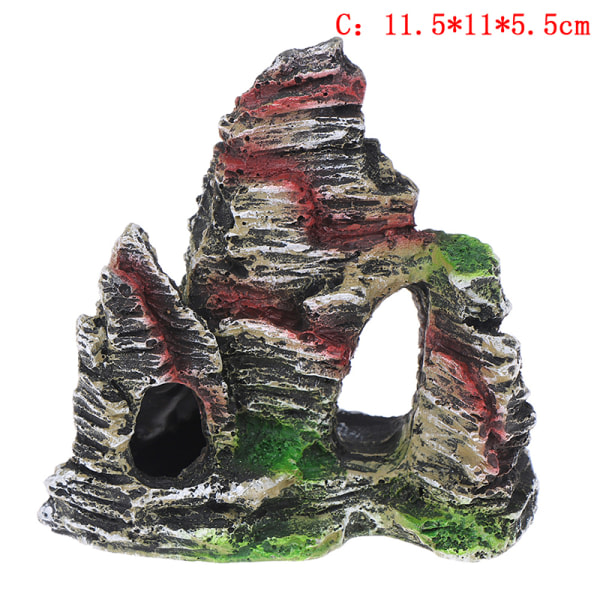 IC Mountain View Akvarium Stein Grotte Trebro Fiske Tank Ornament C