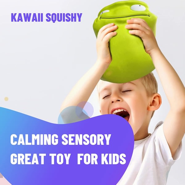 IC 9,8 tum Jumbo Squishies Grön Monster Kawaii Mjuk Långsamt Stigande Doftande Jätte Squishy Stressavlastning Barnleksaker