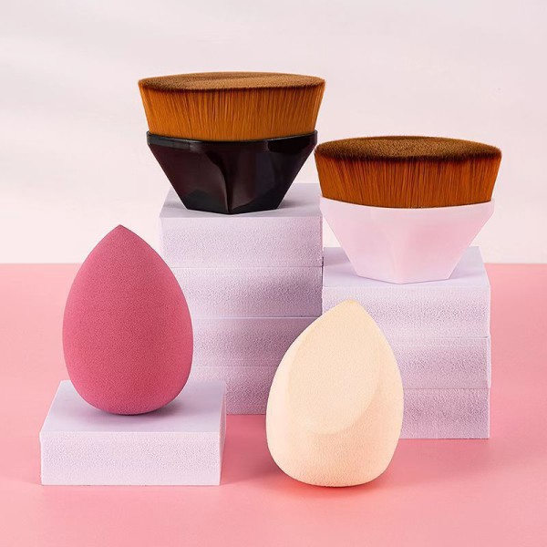 IC 4st Foundation Brush No Trace Makeup Sponge Set Makeup Tool Ma