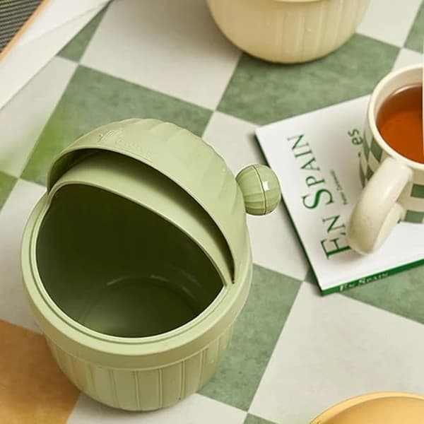 Söt skrivbordspapperskorg, mini kaktus papperskorg med
