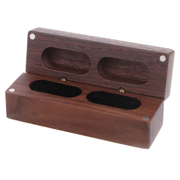 IC Wood Smyckeskrin Vigselringask Smycken Presentförpackning Box Br Svart