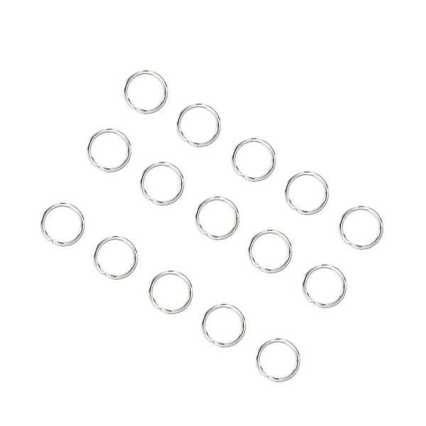 200 st 8x6 mm delade cirkelringe Smycken gør-det-självtillbehör Nyckelringer i rostfritt stål IC
