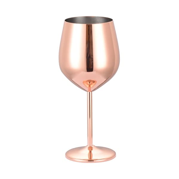 Vinglasberlocker til bar og cocktails, lavet af rustfrit stål, egnet til vinglas rose guld