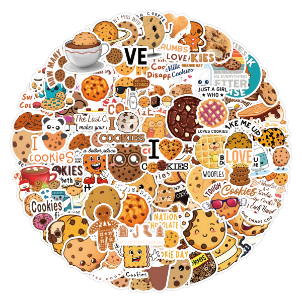 120 kpl Cookie Aesthetics -tarrat koristeluun, mukeihin, puhelimiin, päiväkirjoihin ja kirjoihin